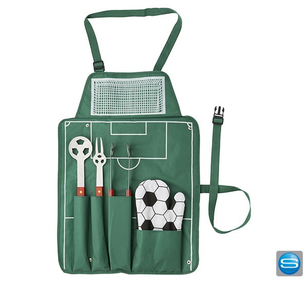 Grillset im Fußball-Design mit Logo