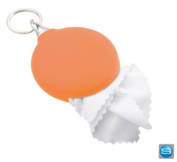 Bedrucktes Mikrofaser Putztuch mit Schlüsselring