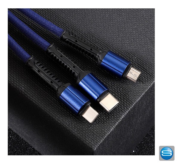 3in1 Ladekabel als Werbegeschenk mit Logogravur