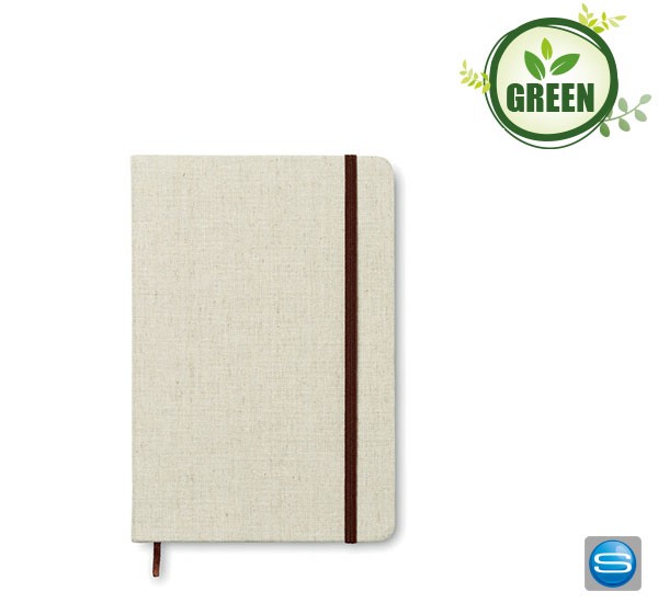 DIN A5 Notizbuch mit Canvas Außencover als Werbegeschenk mit Logo bedrucken
