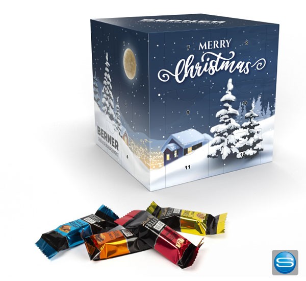 Würfel Adventskalender mit HELLO Mini Sticks individuell veredelbar