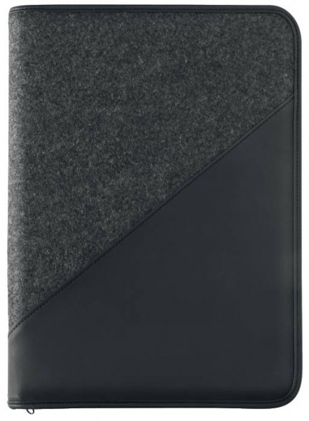 Business-Mappe A4 aus Filz und PU Leder als Werbemittel