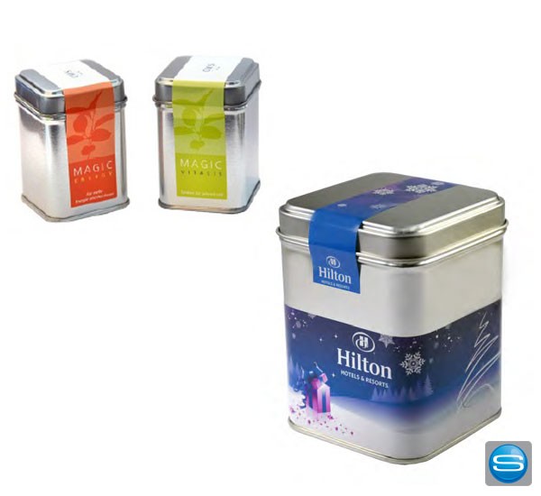 Tee in Dose mit eigenem Etikett