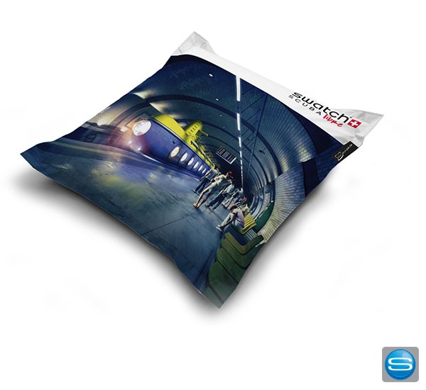 Kleiner Sitzsack mit individuellem Werbeaufdruck