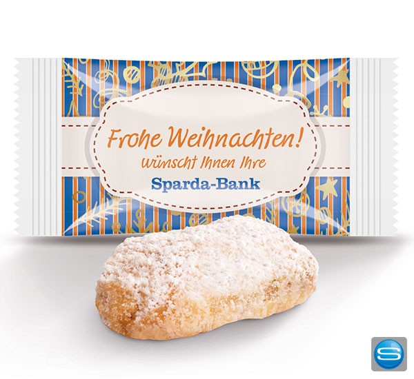 Stollenkonfekt in individuell bedruckbarer Folie