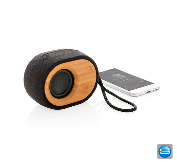 Bamboo Lautsprecher mit Werbung bedruckt