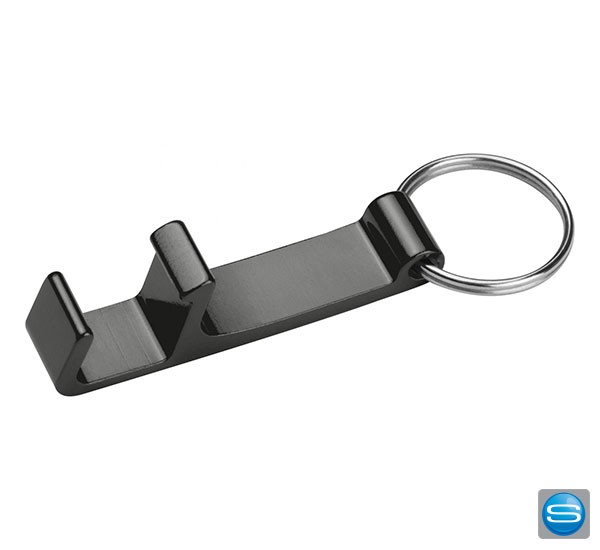 Schlüsselanhänger mit Flaschenöffner, Handyhalter und Dosenöffner als Werbegeschenk