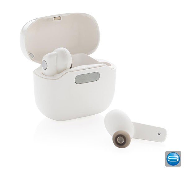 TWS Kopfhörer als Give Away in UV-C Sterilisationsladebox mit Logo bedruckt