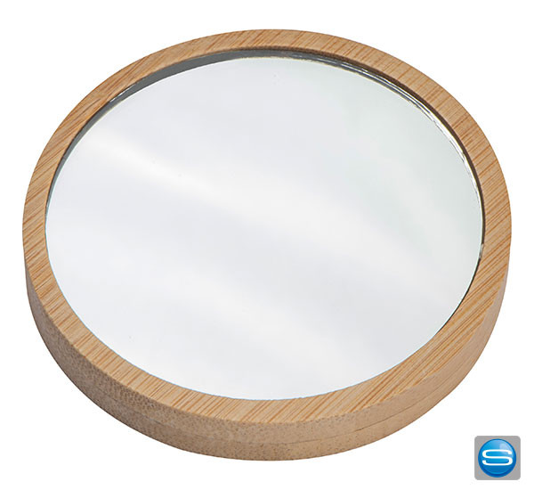 Schminkspiegel aus Bambus mit Ihrem Logo versehen
