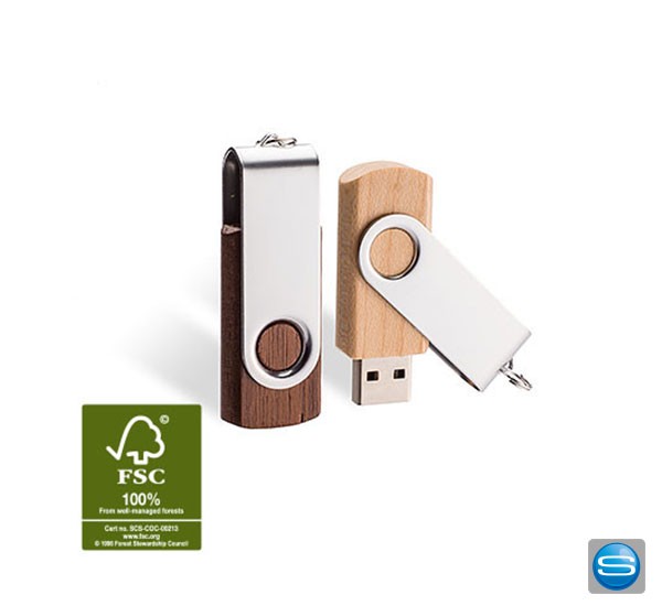 USB Stick Expert aus Holz mit Ihrem Logo bedrucken
