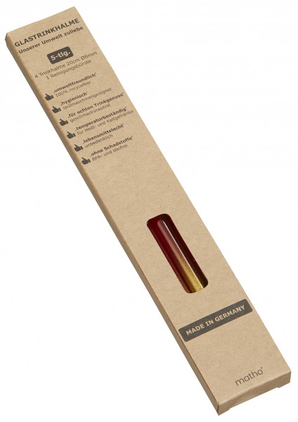 5er Set Strohalme aus Glas in Deutschland bedrucken lassen