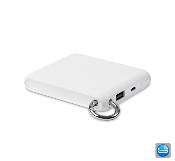 5000 mAh Powerbank mit induktiver Ladestation und Typ-C Adapter mit Logodruck