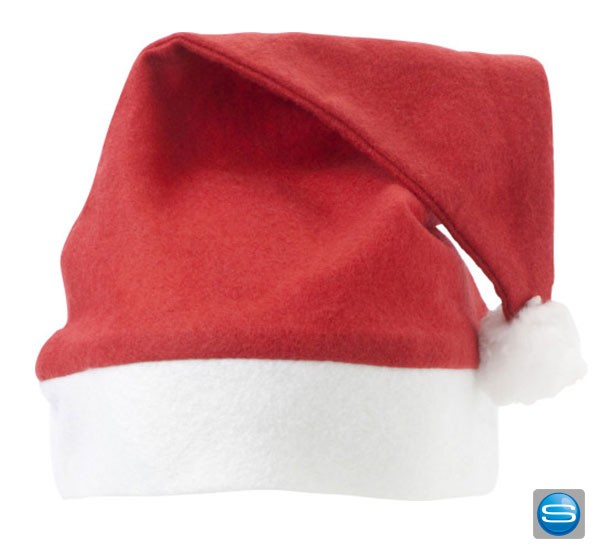 Weihnachtsmütze aus Filz als Werbemittel mit individuellem Logodruck