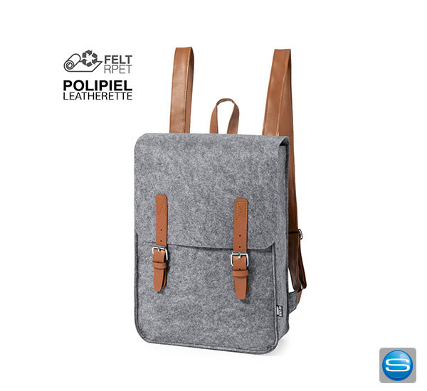 Bedruckbarer Rucksack aus strapazierfähigem RPET-Filz mit Ihrem Logo