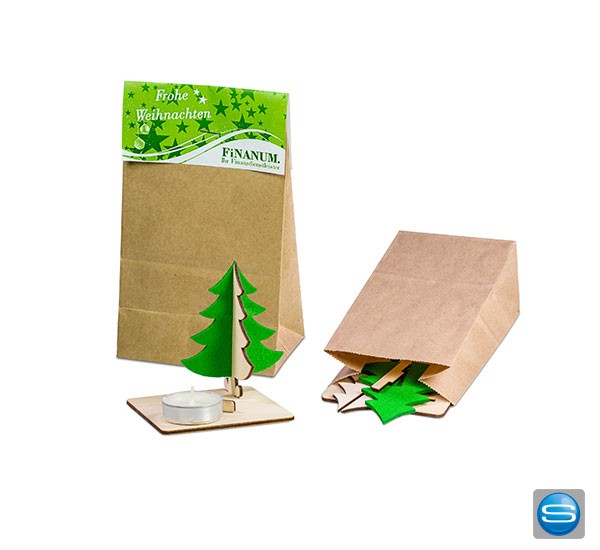 Kerzenständer Tannenbaum mit Ihrem Logo