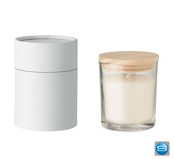 Vanilleduftkerze im Glas mit Logo bedrucken