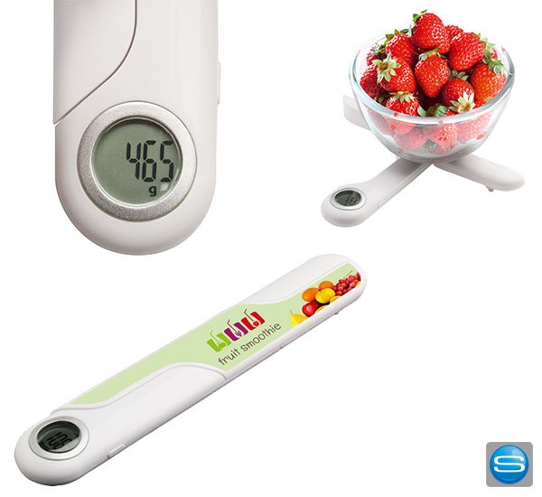 Digitalwaage mit großer Druckfläche für Ihr Logo