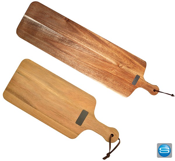 Schneidbretter aus Akazienholz mit Logo gravieren