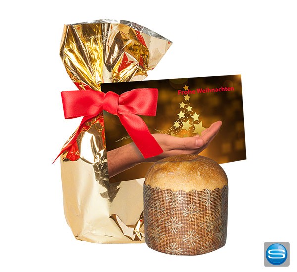 Panettone mit Rosinen als Weihnachts- Giveaway