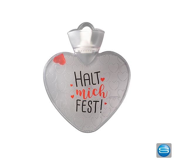 Herzformige Wärmflasche mit Wunschmotiv bedruckbar