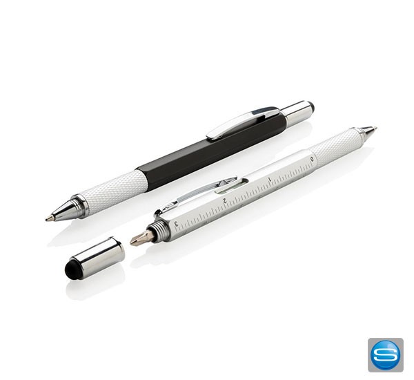 5in1 Tool Stift mit Logo veredeln als Werbeartikel