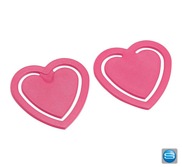 Zettelklammer in Herzform bedrucken