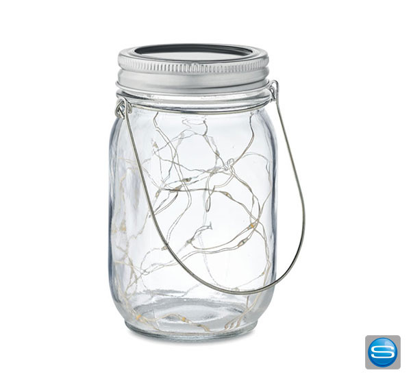 Solarlicht im Glas mit Ihrem Firmenzeichen