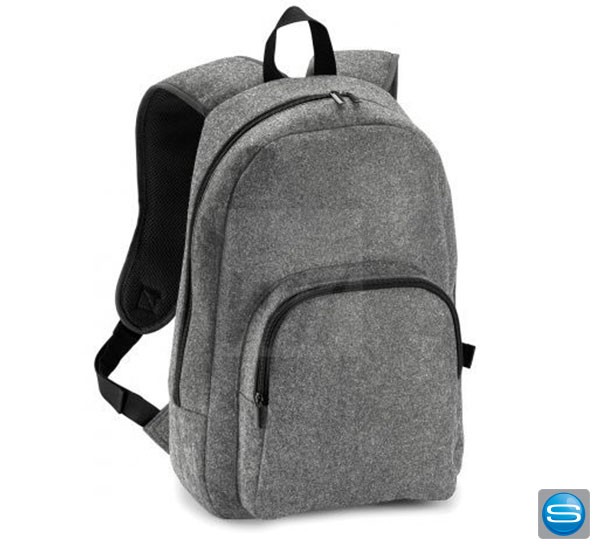 Filzrucksack mit Werbeanbringung
