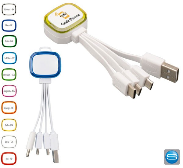 Multi-USB-Ladekabel Typ C mit eigenem Logo