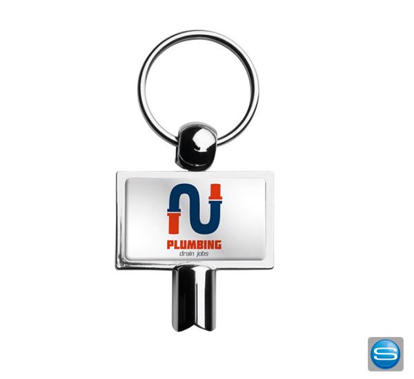 Schlüsselanhänger mit Heizungsschlüssel als Werbemittel
