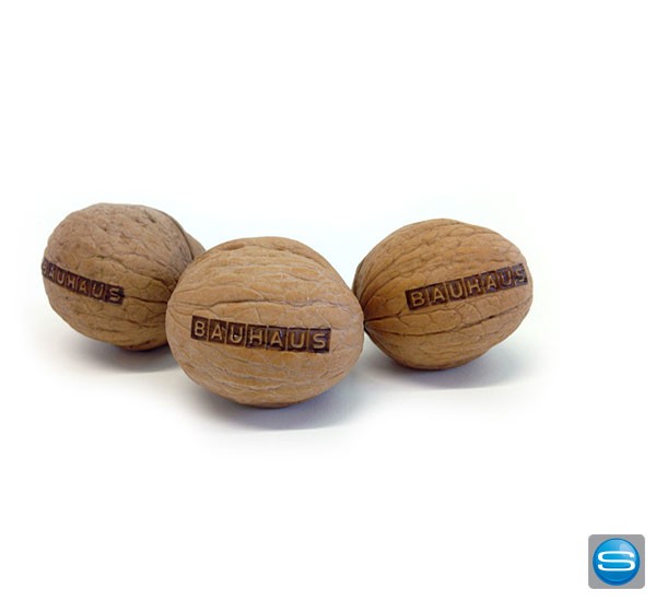 Walnüsse mit Logogravur