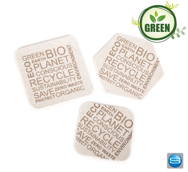 Naturwollfilz Untersetzer als Werbeartikel