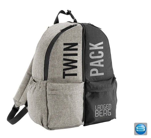 Rücksack mit zwei Reißverschlusshauptfächer als Werbegeschenk
