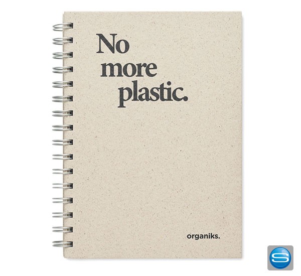 DIN A5 Notizbuch mit Graspapier und Ihrem Logo bedruckt