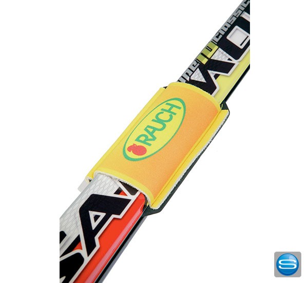 Fixierung für Langlaufski als Werbeträger