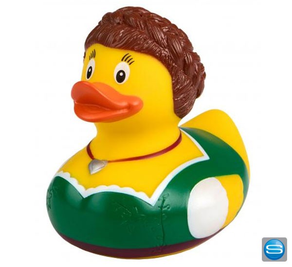 Dirndl Quietsche-Ente mit Logoaufdruck