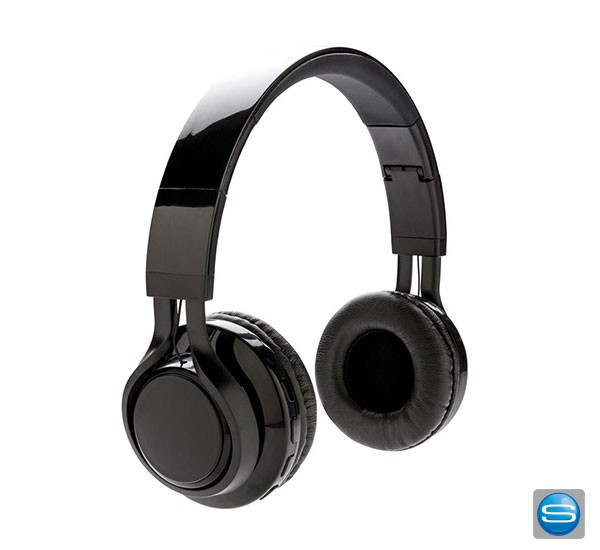 Wireless Kopfhörer mit leuchtendem Logo graviert