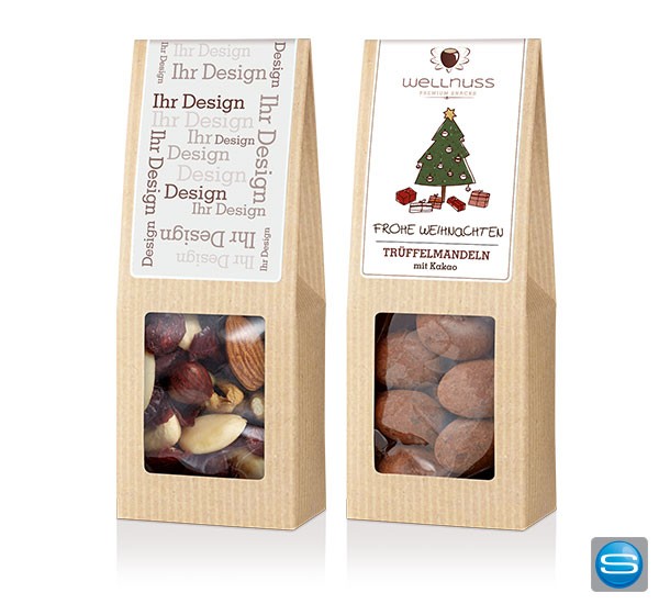 Faltschachteln mit süßer Füllung mit eigenem Etikett
