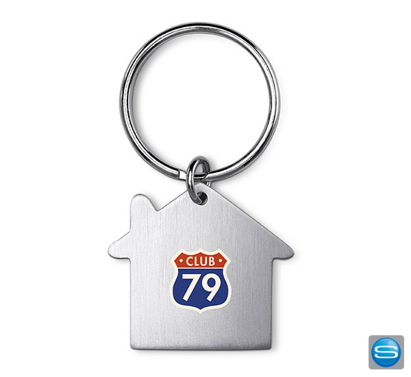 Schlüsselanhänger Haus mit Ihrem Logo gravieren
