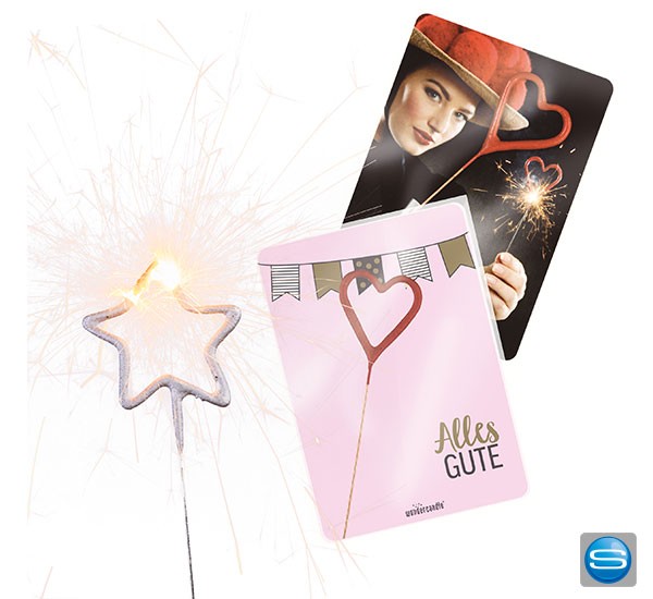 Wunderkerze mit Grußkarte als Giveaway