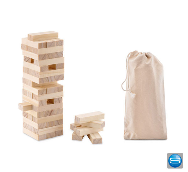 Geschicklichkeitsspiel Holzturm mit Ihrem Logo