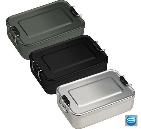 Brotzeitbox aus Metall als Give Away mit Logogravur