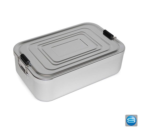 Aluminium Brotzeitdose mit Gravur, Druck oder Doming