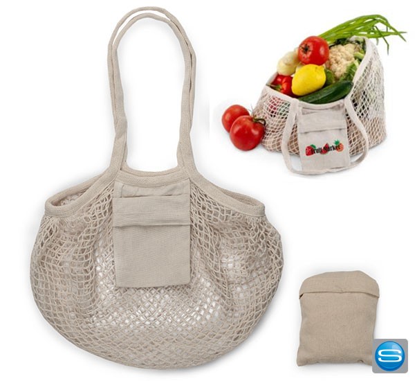 Faltbares OEKO-TEX Obstnetz mit Logoaufdruck