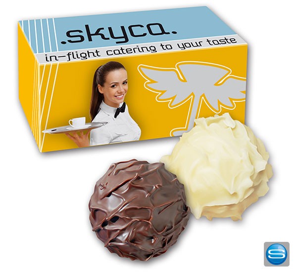 Trüffelbox im 2er Pack mit Ihrem Logo individuell als Werbemittel gestalten