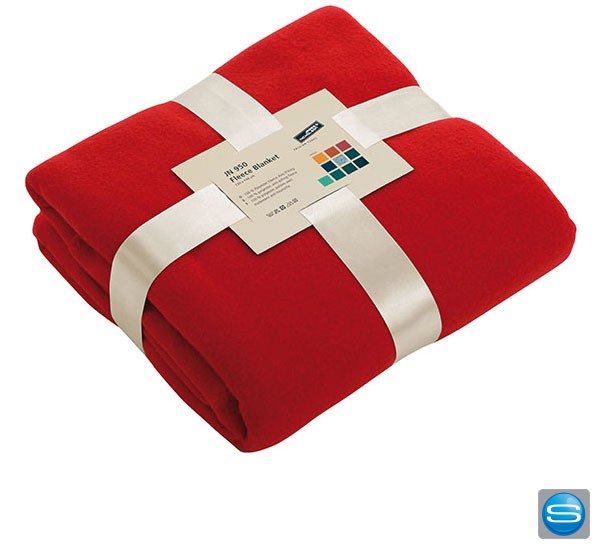 Kuscheldecke aus Fleece mit Ihrem Logo besticken