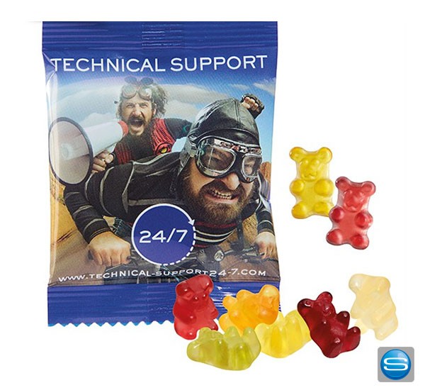 Overnight-Fruchtgummis als Give-away