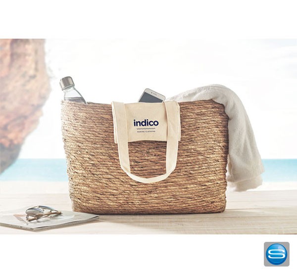 Gewebte Strandtasche als Werbemittel mit Logo