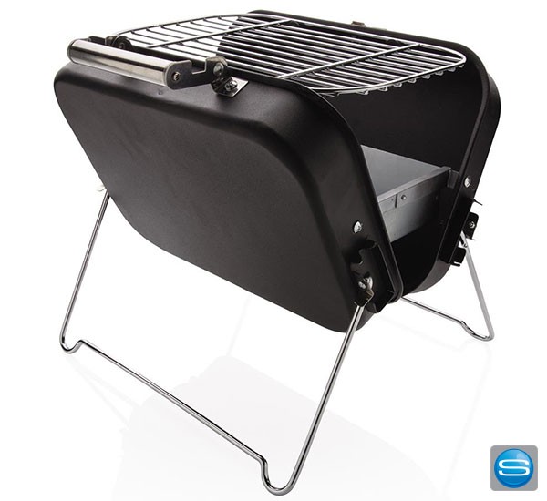 Tragbarer Grill im Koffer als Werbegeschenk