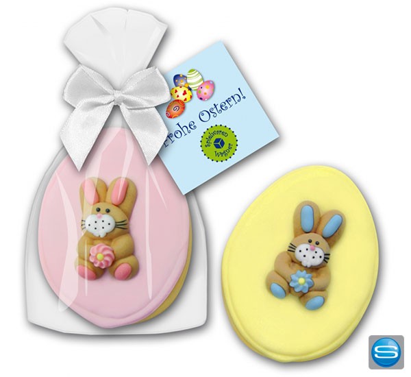 Häschen-Kekse als Oster-Werbegeschenk